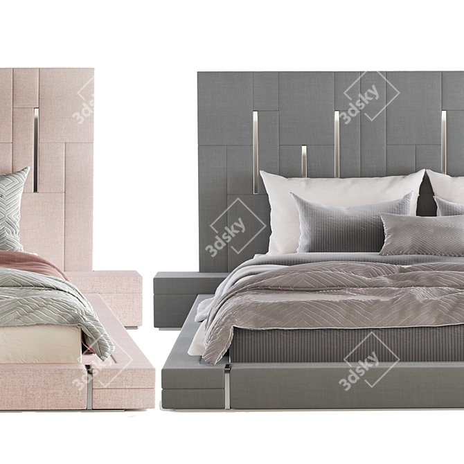 Vibrant Sports Color Bed Set 3D model image 3