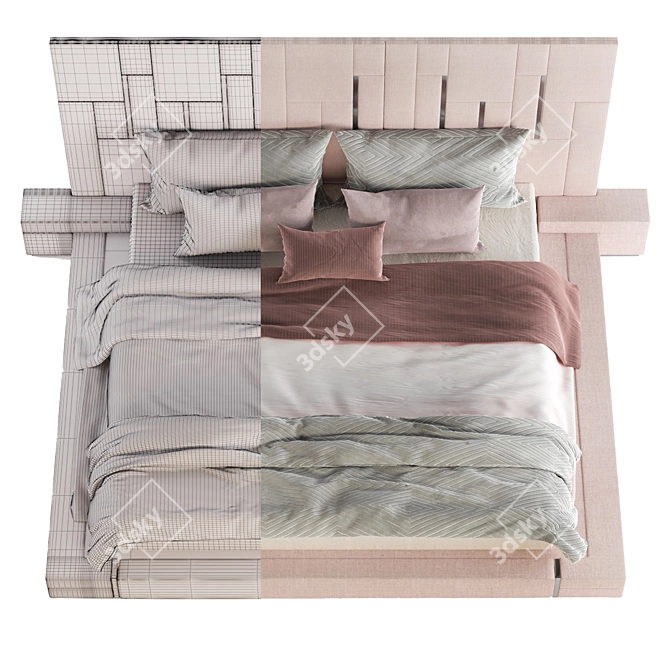 Vibrant Sports Color Bed Set 3D model image 5