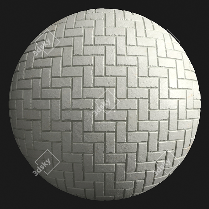 Artisan Brick Tiles 3D - PBR Materials 3D model image 4