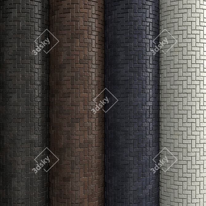 Artisan Brick Tiles 3D - PBR Materials 3D model image 6