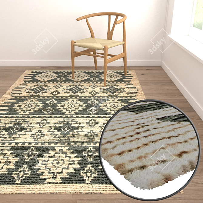 Luxurious Carpet Set 3D model image 5