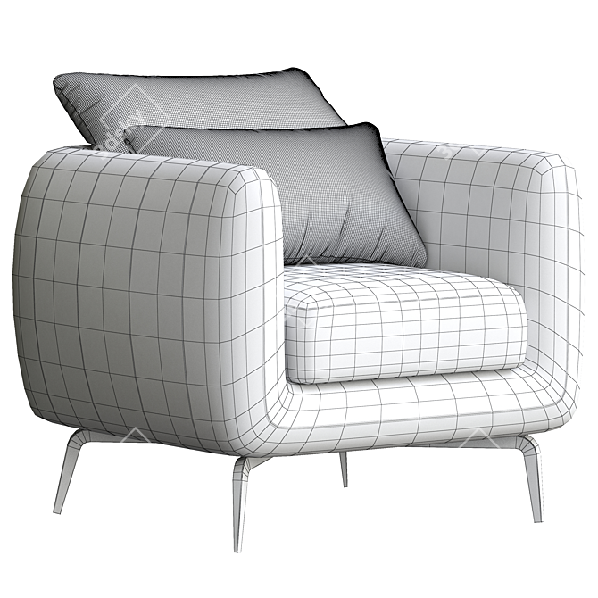 Modern Amsterdam Style Chair 3D model image 5