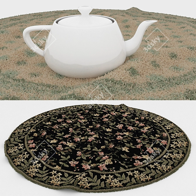 Versatile Round Carpets Set 3D model image 3