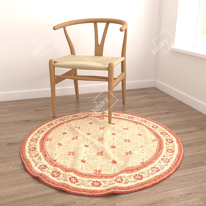 Versatile Round Carpets Set 3D model image 4