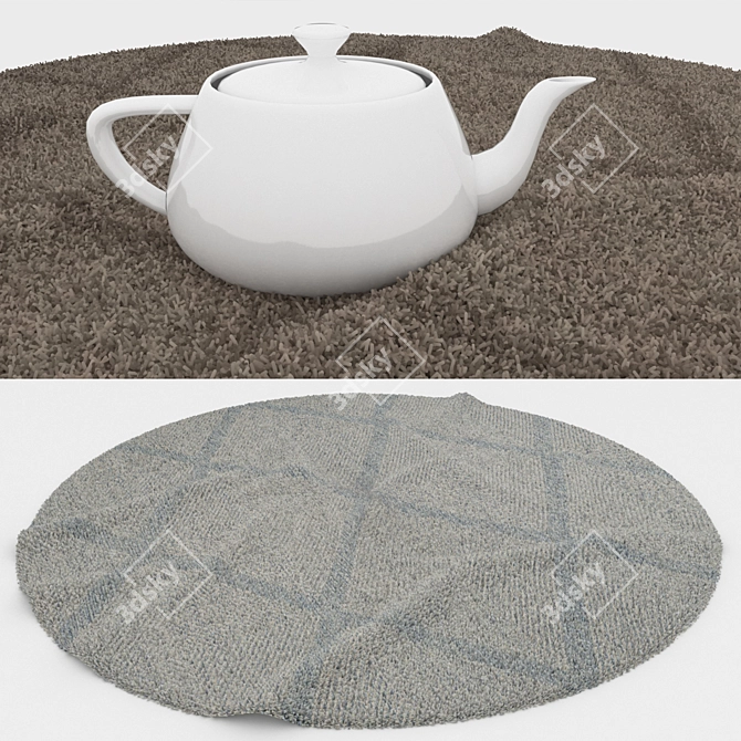 Variety Round Carpets Set 3D model image 3