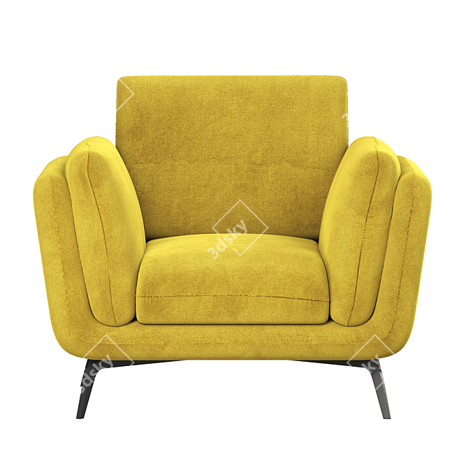 Sleek Modern Amsterdam Chair 3D model image 2