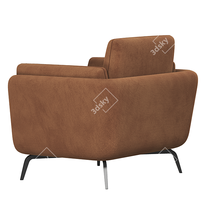 Sleek Modern Amsterdam Chair 3D model image 4