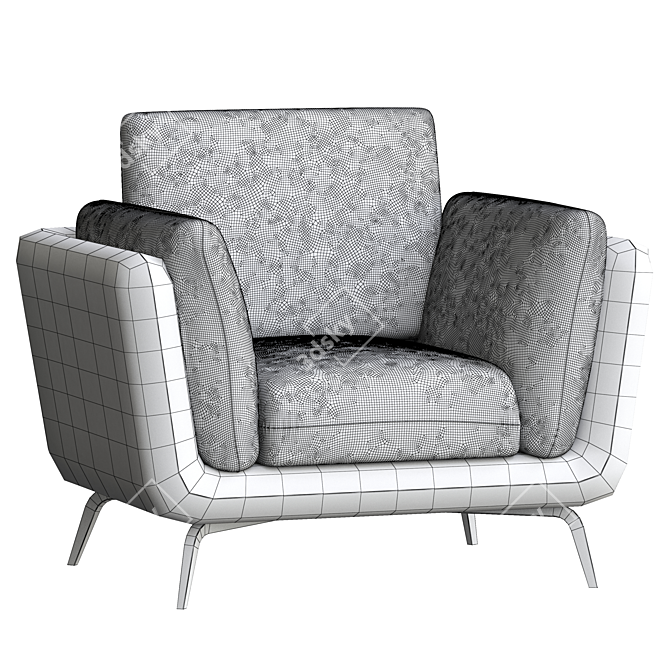 Sleek Modern Amsterdam Chair 3D model image 5