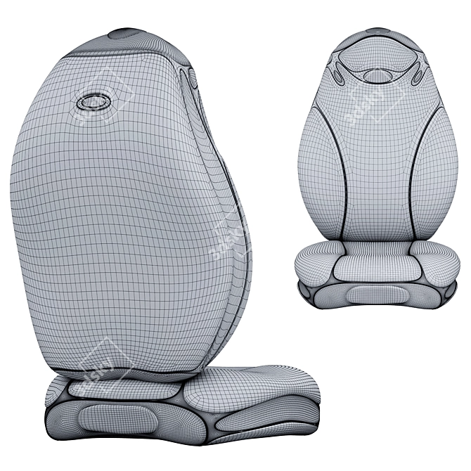 3D Car Seat Model - Realistic Design 3D model image 3