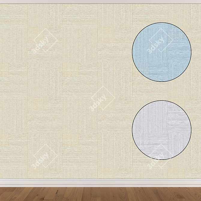 Seamless Wallpaper Set (3 Colors) 3D model image 1