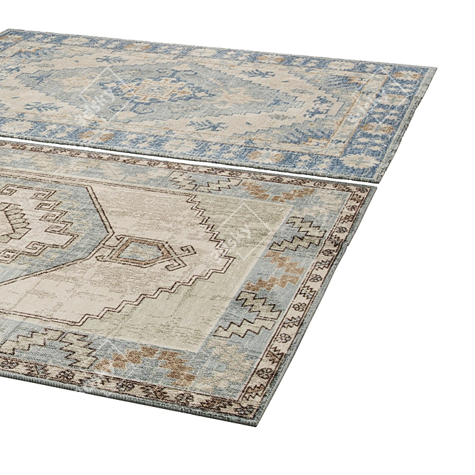 Ziyo0005 Rug: Expertly Crafted, Stylish & Durable 3D model image 2