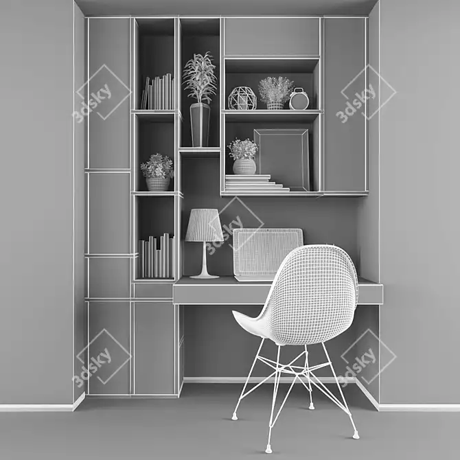 Versatile Workplace Set for Maximum Productivity 3D model image 3