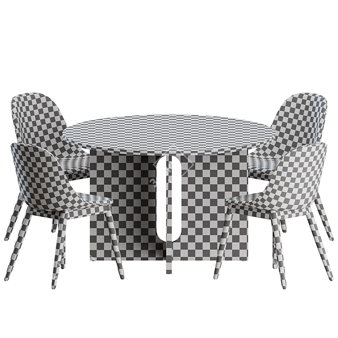 Harbour Side Chair and Androgyne Dining Table Set 3D model image 7