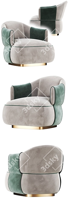 Trussardi Larzia Luxury Armchair 3D model image 4