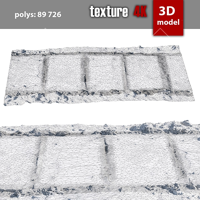 Title: High-Detail Concrete Road 3D model image 4