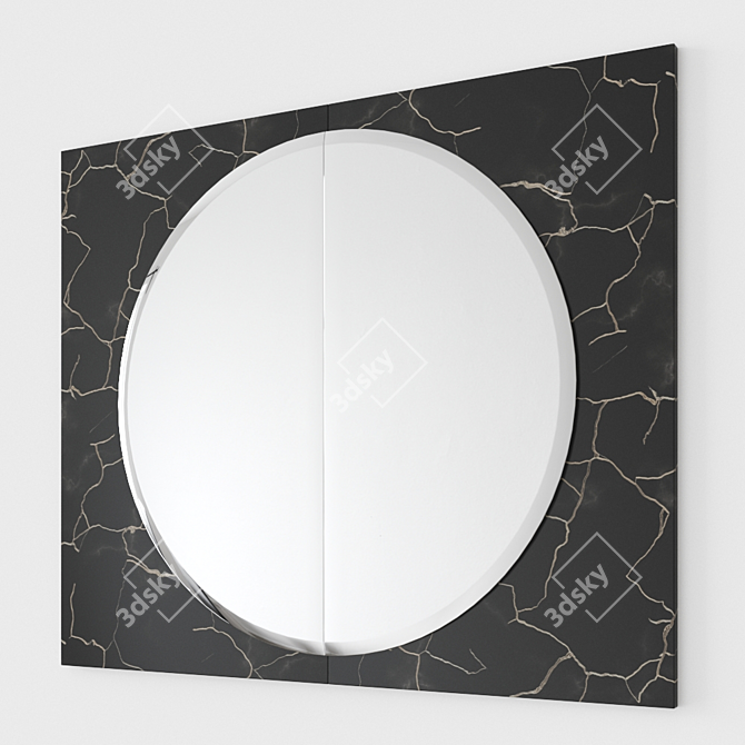 Modern Mondrian Rectangular Mirror 3D model image 1