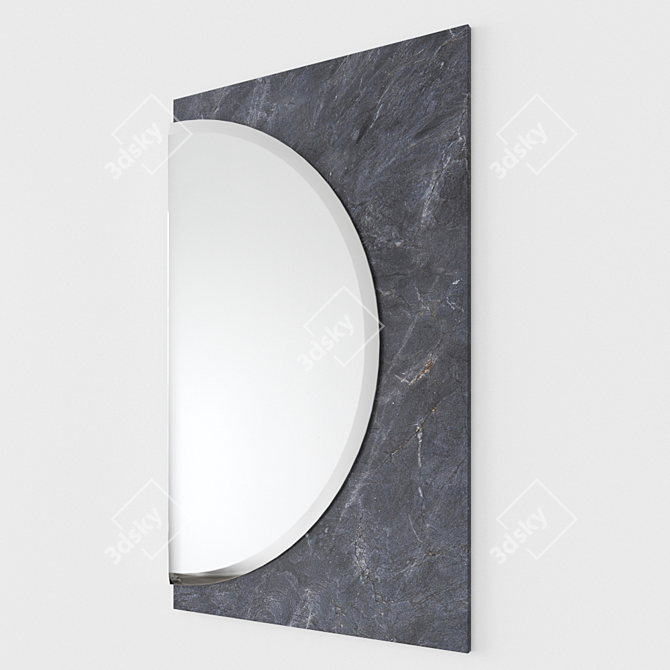 Modern Mondrian Rectangular Mirror 3D model image 2