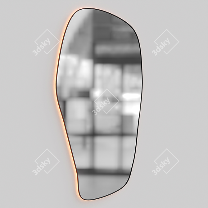 Elegance Reflected: Decorative Mirror 10 3D model image 2