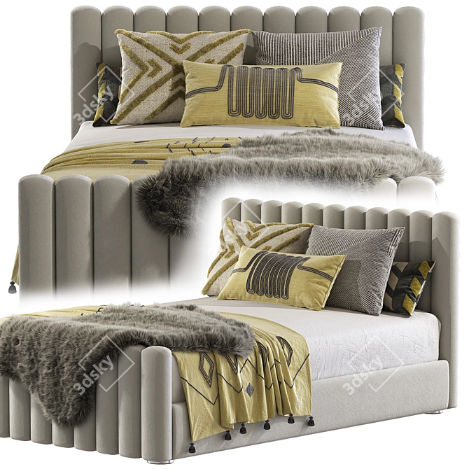 Angela Bed 2: Stylish Teen Bed 3D model image 4