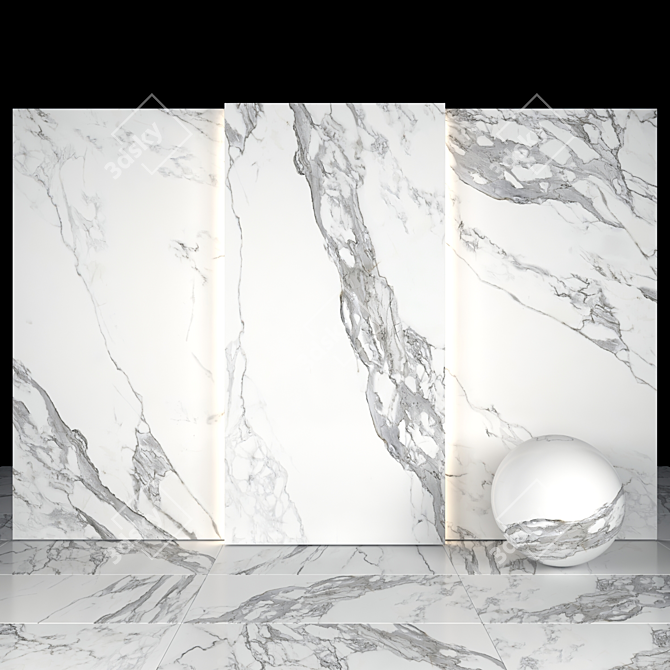 Eternal White Marble - Luxurious and Versatile 3D model image 2