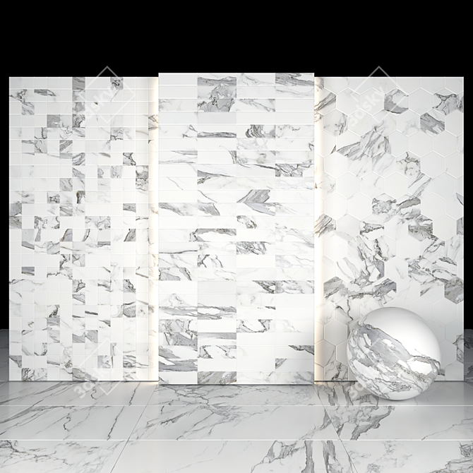 Eternal White Marble - Luxurious and Versatile 3D model image 3