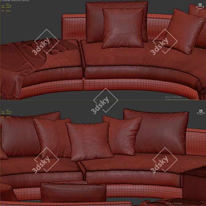 Daniels: Stylish Minotti Sofa 3D model image 4