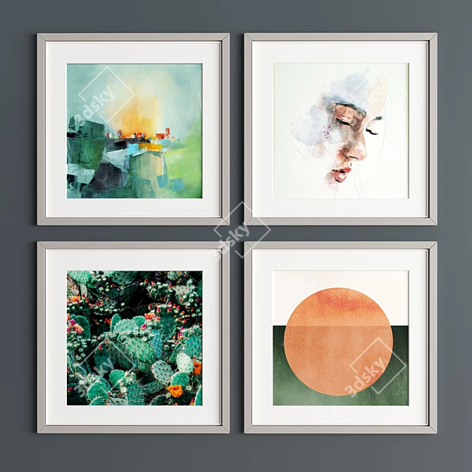 Modern Art Frame Collection 3D model image 2