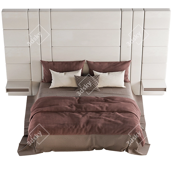 Amazon XL Bed Set 08: Premium Comfort for Superior Sleep 3D model image 2