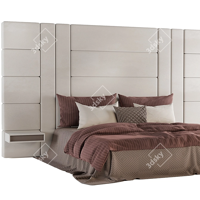 Amazon XL Bed Set 08: Premium Comfort for Superior Sleep 3D model image 3