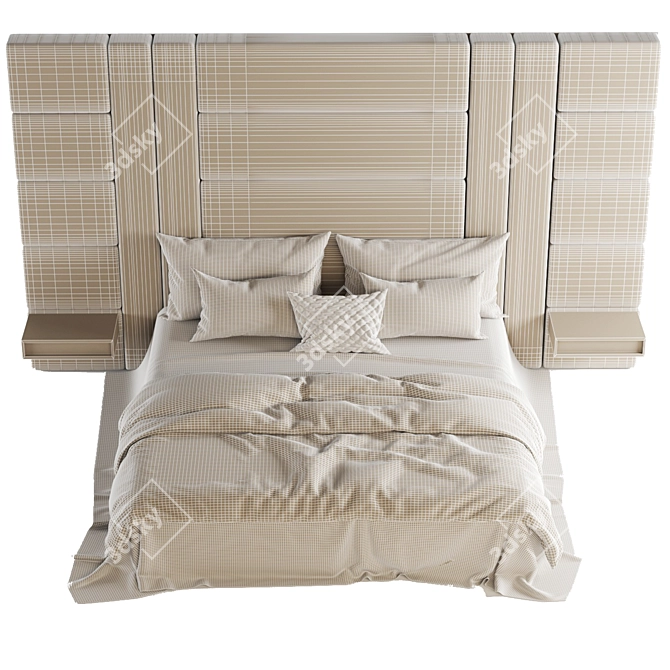 Amazon XL Bed Set 08: Premium Comfort for Superior Sleep 3D model image 4