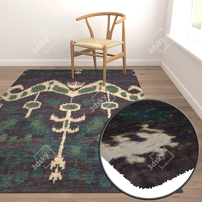 Luxury Carpet Set: High-Quality Textures 3D model image 5