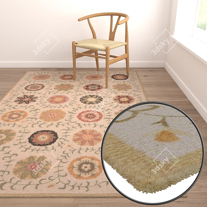 Luxury Carpet Set: High-Quality Textures 3D model image 5