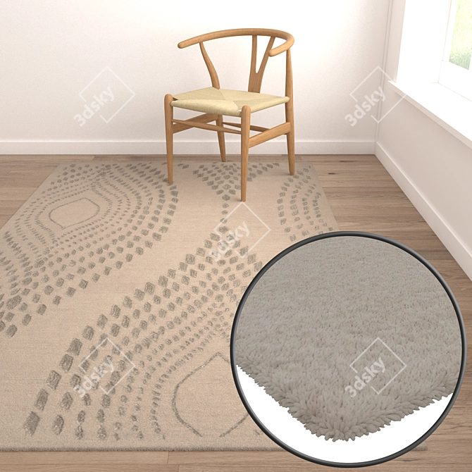 Luxury Carpet Set: High-quality Textures for Close and Distant Shots 3D model image 5