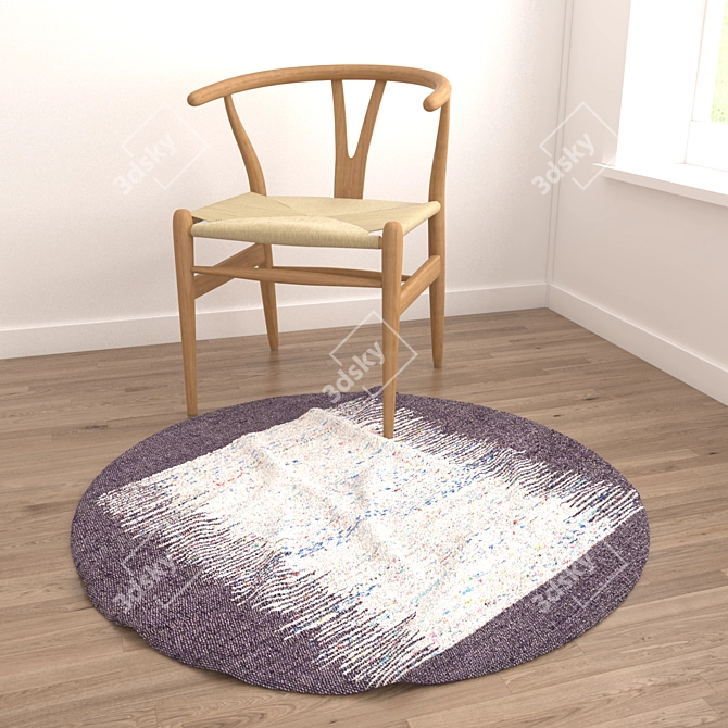 Round Carpets Set: Versatile and Realistic 3D model image 4