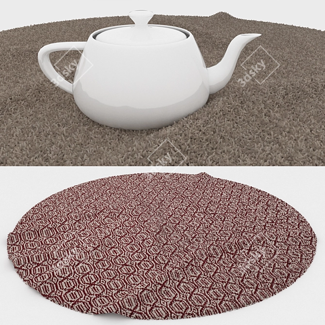 Variety Round Carpets Set 3D model image 3