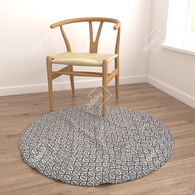 Variety Round Carpets Set 3D model image 4