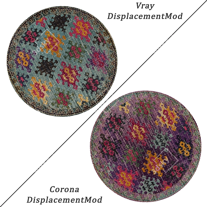 Round Rugs Set 241: Versatile and Stylish 3D model image 2