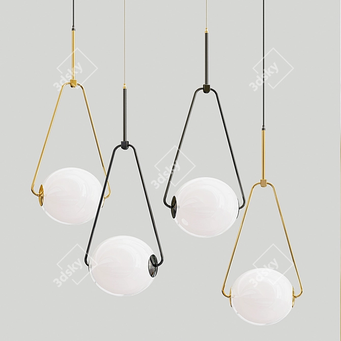 Elegant Luminous Lavaliere 3D model image 1