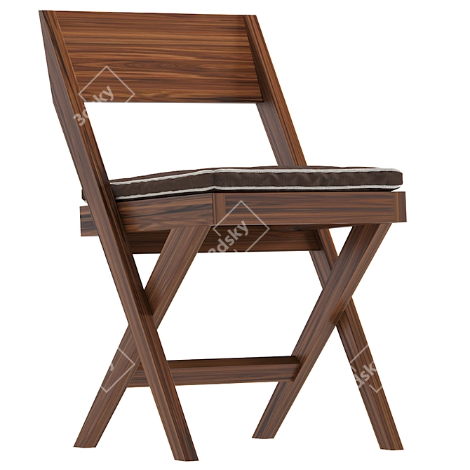 Vintage Library Chairs by Pierre Jeanneret 3D model image 1