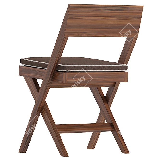 Vintage Library Chairs by Pierre Jeanneret 3D model image 2