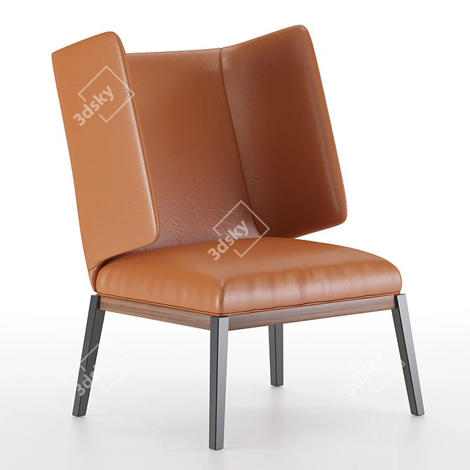 Elegant High-Back Armchair: File 3dsmax 2014 3D model image 1