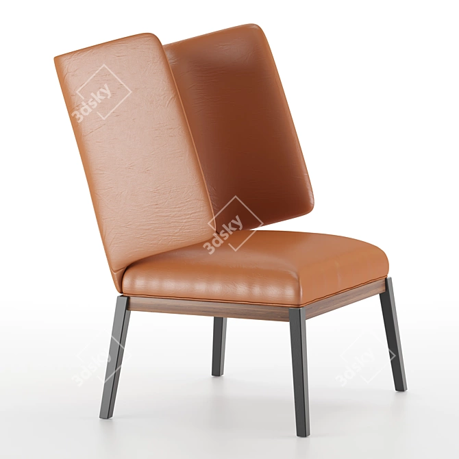 Elegant High-Back Armchair: File 3dsmax 2014 3D model image 3