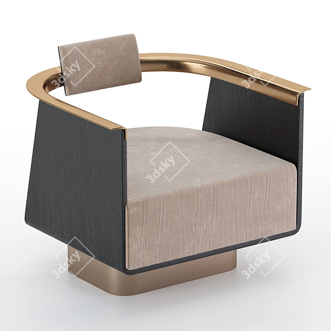 Elegant Boston Armchair: Stylish, Comfortable 3D model image 1