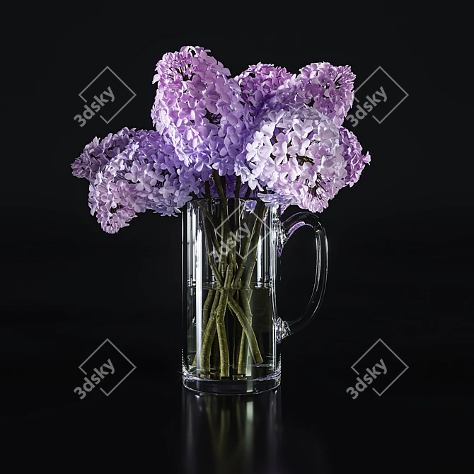 Elegant Floral Decor Set 3D model image 3