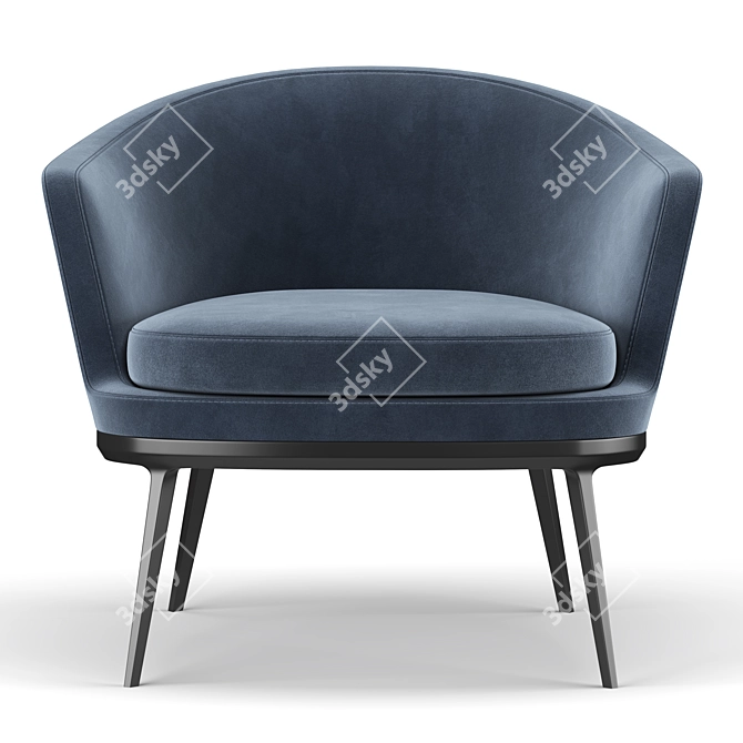 Luxury CARATOS Armchair: Maxalto's Finest 3D model image 3