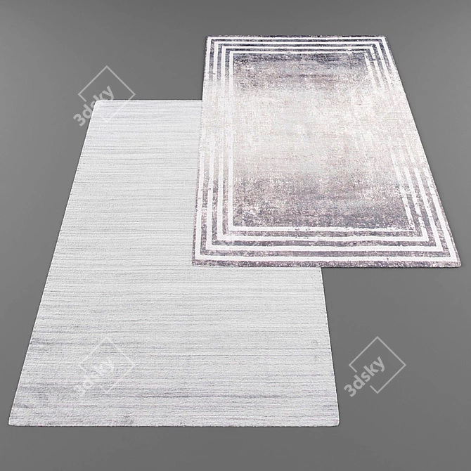 Modern Style Rugs Set 3D model image 2