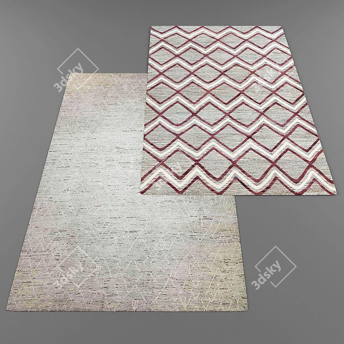 Modern Style Rugs Set 3D model image 3