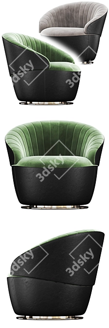 Modern Swivel Armchair: CONSONANCE 3D model image 2