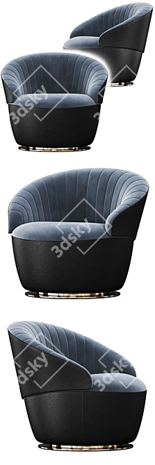 Modern Swivel Armchair: CONSONANCE 3D model image 4