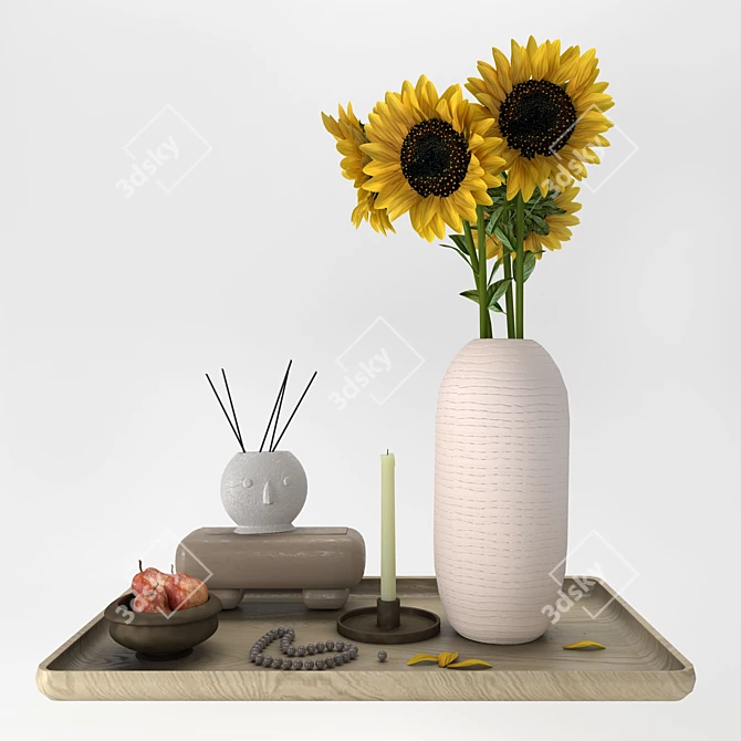Sunflower Beauty Set 3D model image 5